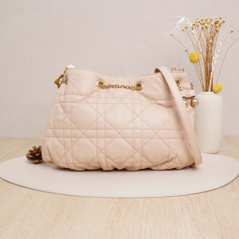 Medium Dior Ammi Bag Sand Pink Cannage Lambskin