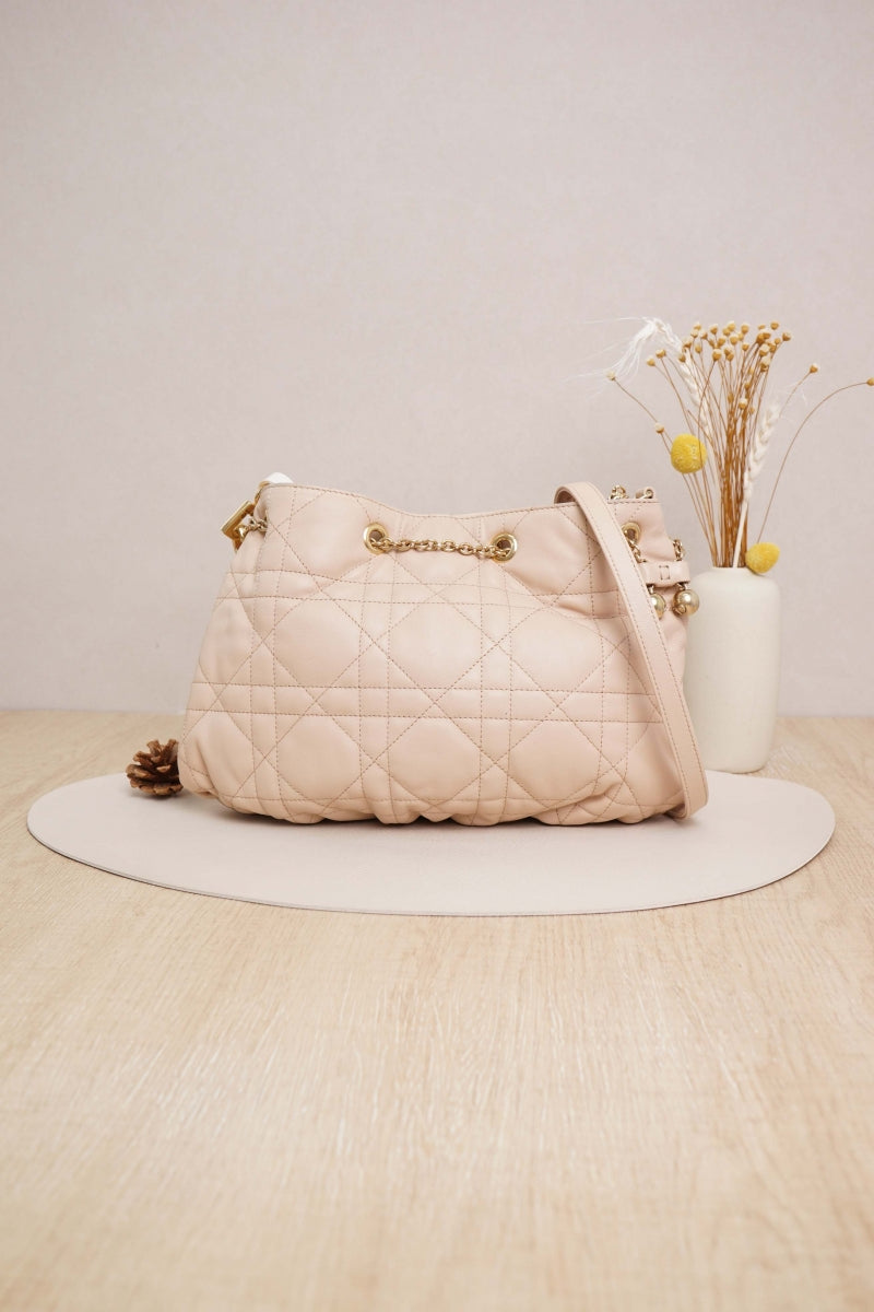 Medium Dior Ammi Bag Sand Pink Cannage Lambskin