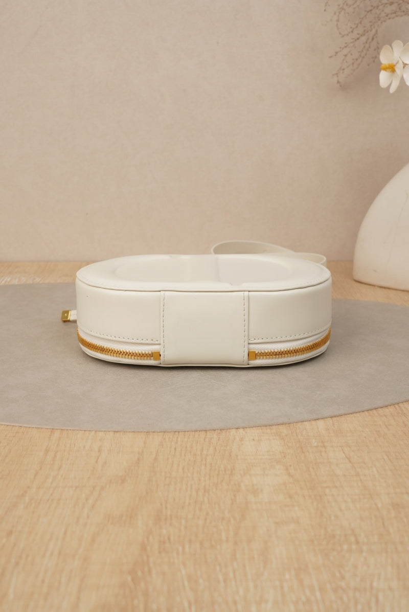 Christian Dior Calfskin CD Signature Oval Crossbody Camera Bag in Latte