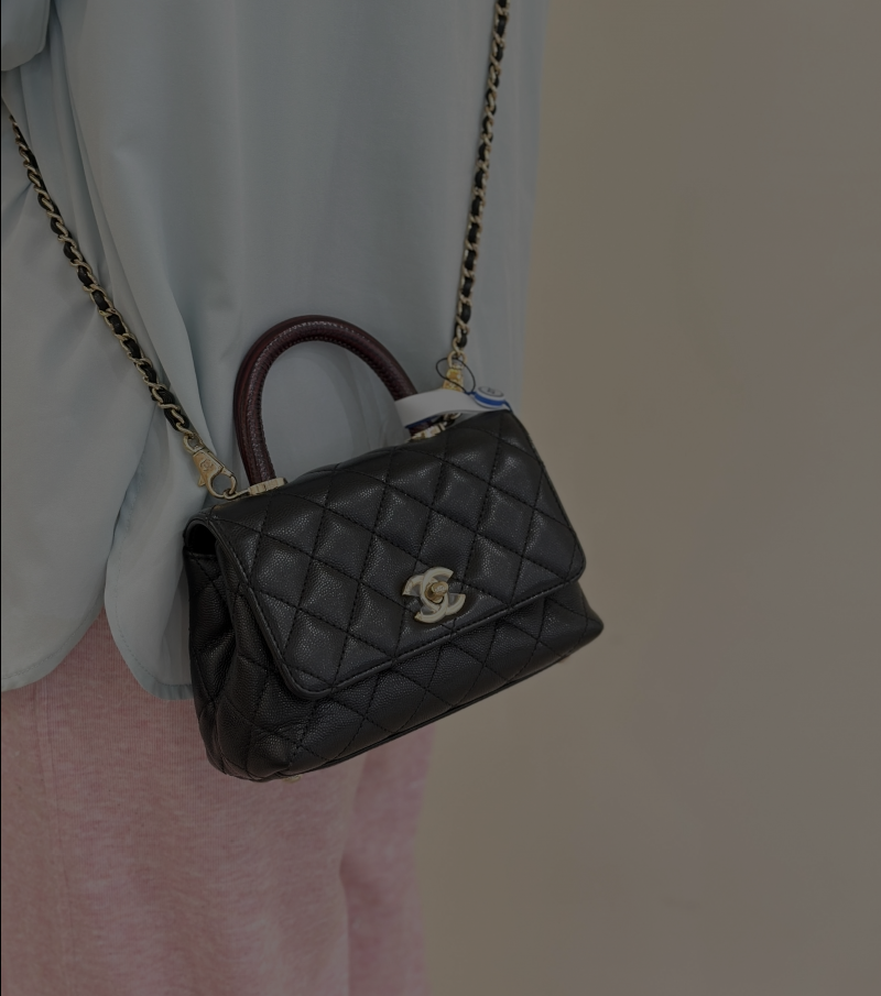 Chanel Coco Handle Bag Flap Bag with Top Handle