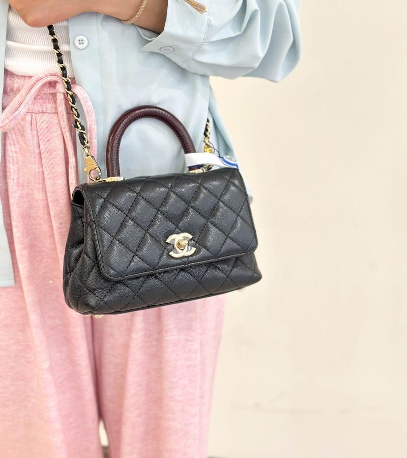 Chanel Coco Handle Bag Flap Bag with Top Handle