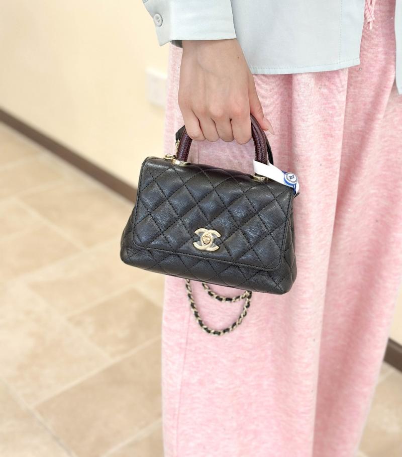 Chanel Coco Handle Bag Flap Bag with Top Handle