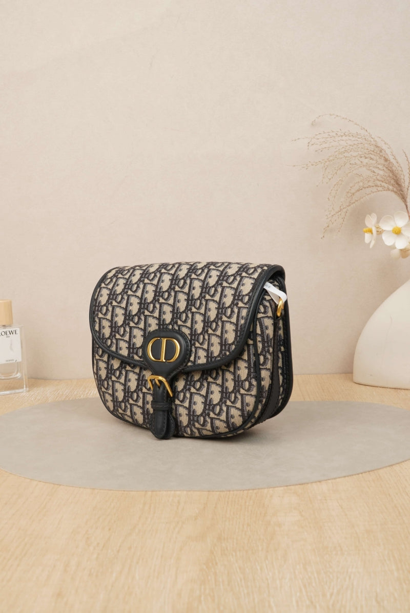 Medium Dior Bobby Bag Blue Dior Oblique Jacquard