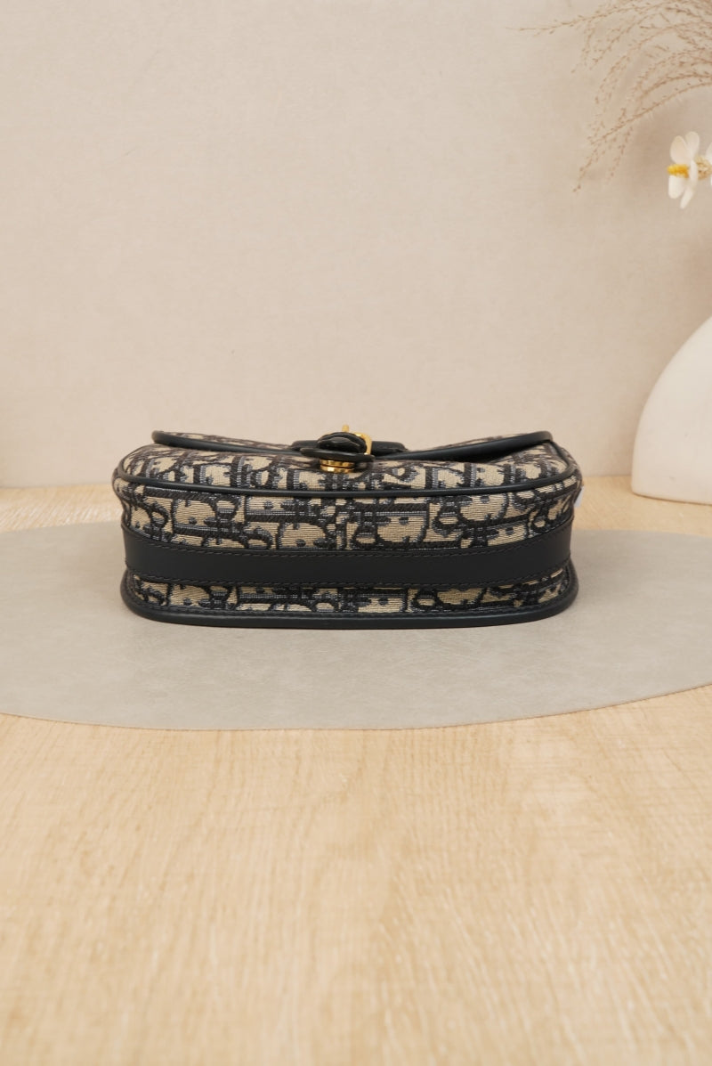 Medium Dior Bobby Bag Blue Dior Oblique Jacquard