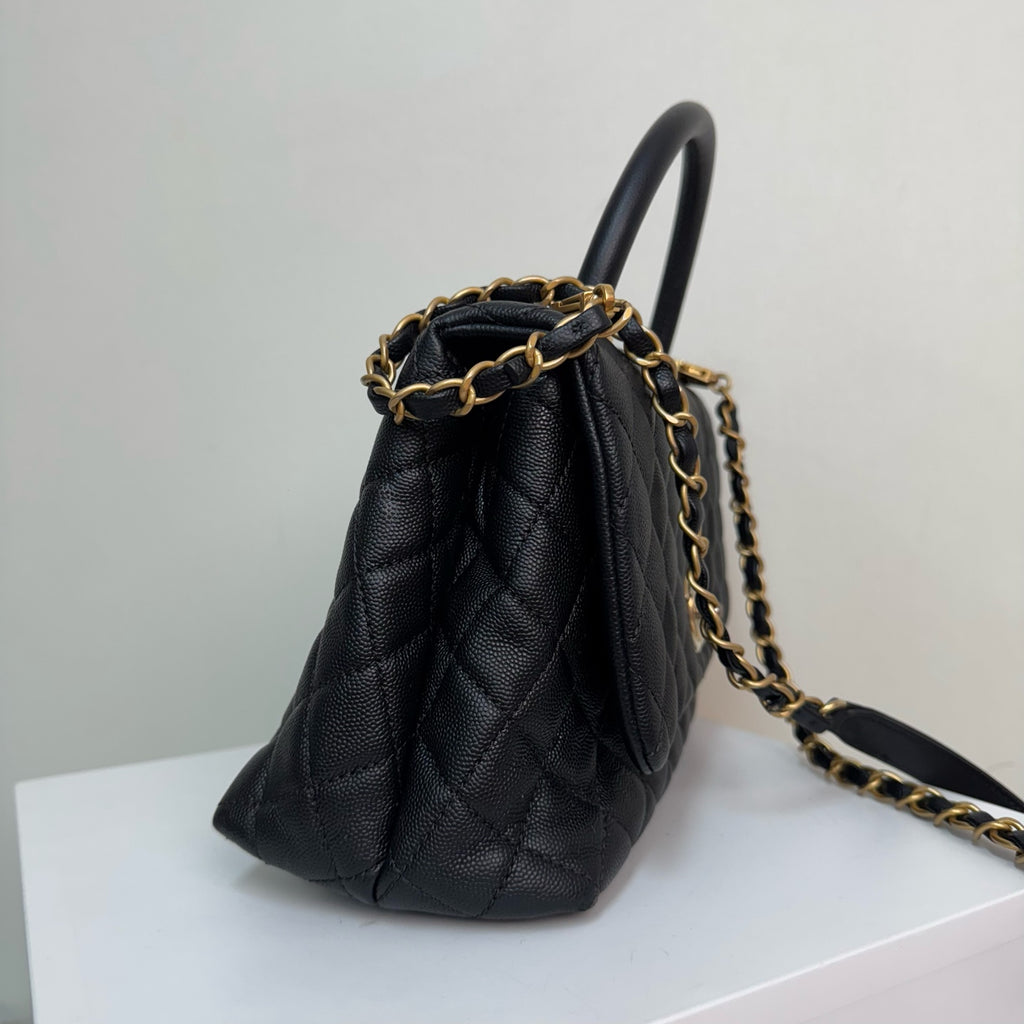 CHANEL HANDBAGS coco handle caviar quilted leather - A92991 Y61556 94305 crossbody bags