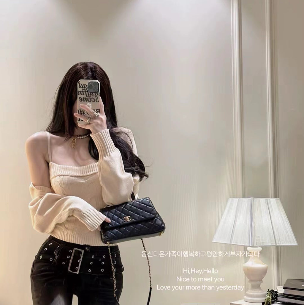 CHANEL HANDBAGS coco handle caviar quilted leather - A92991 Y61556 94305 crossbody bags