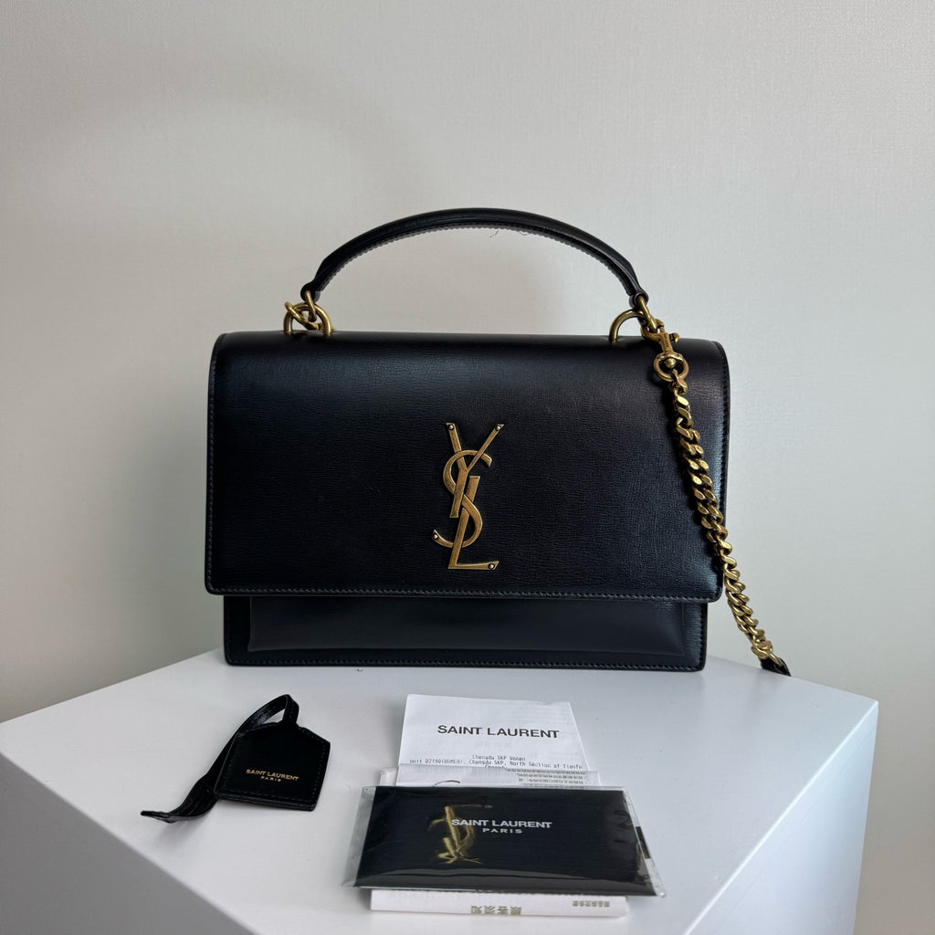 Saint Laurent Sunset Medium Chain Bag in Smooth Leather 442906D420W1000