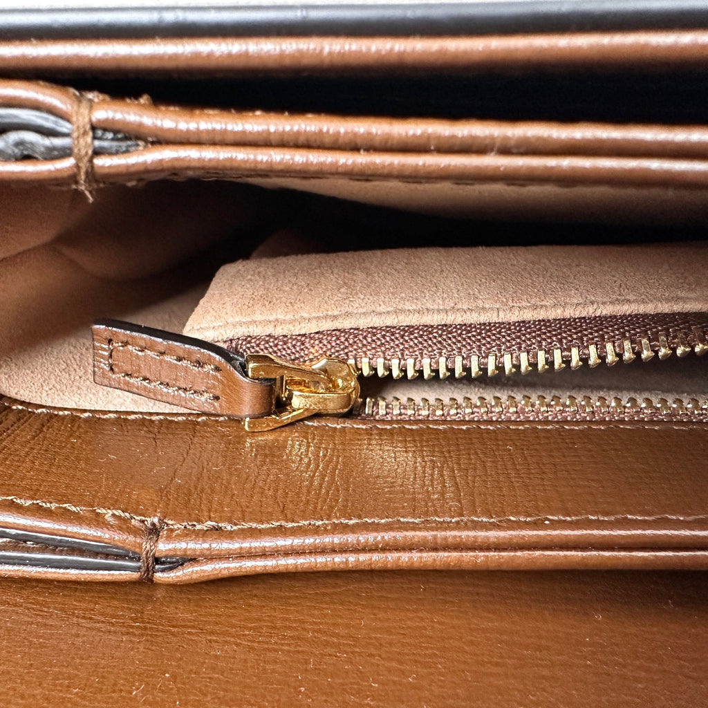 Gucci Horsebit 1955 medium bag in beige and ebony GG Supreme canvas 602204 92TCG 8563