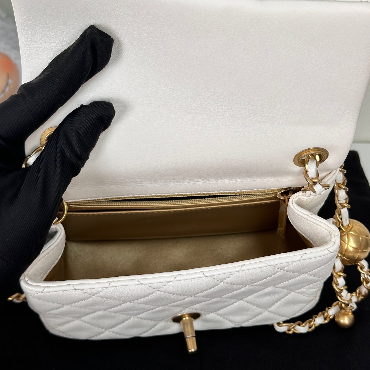 CHANEL Gold Ball Mini Flap