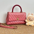 Chanel Coco Handle Bag in Grained Calfskin & Ruthenium-Finish Metal A92990-B06818-94305