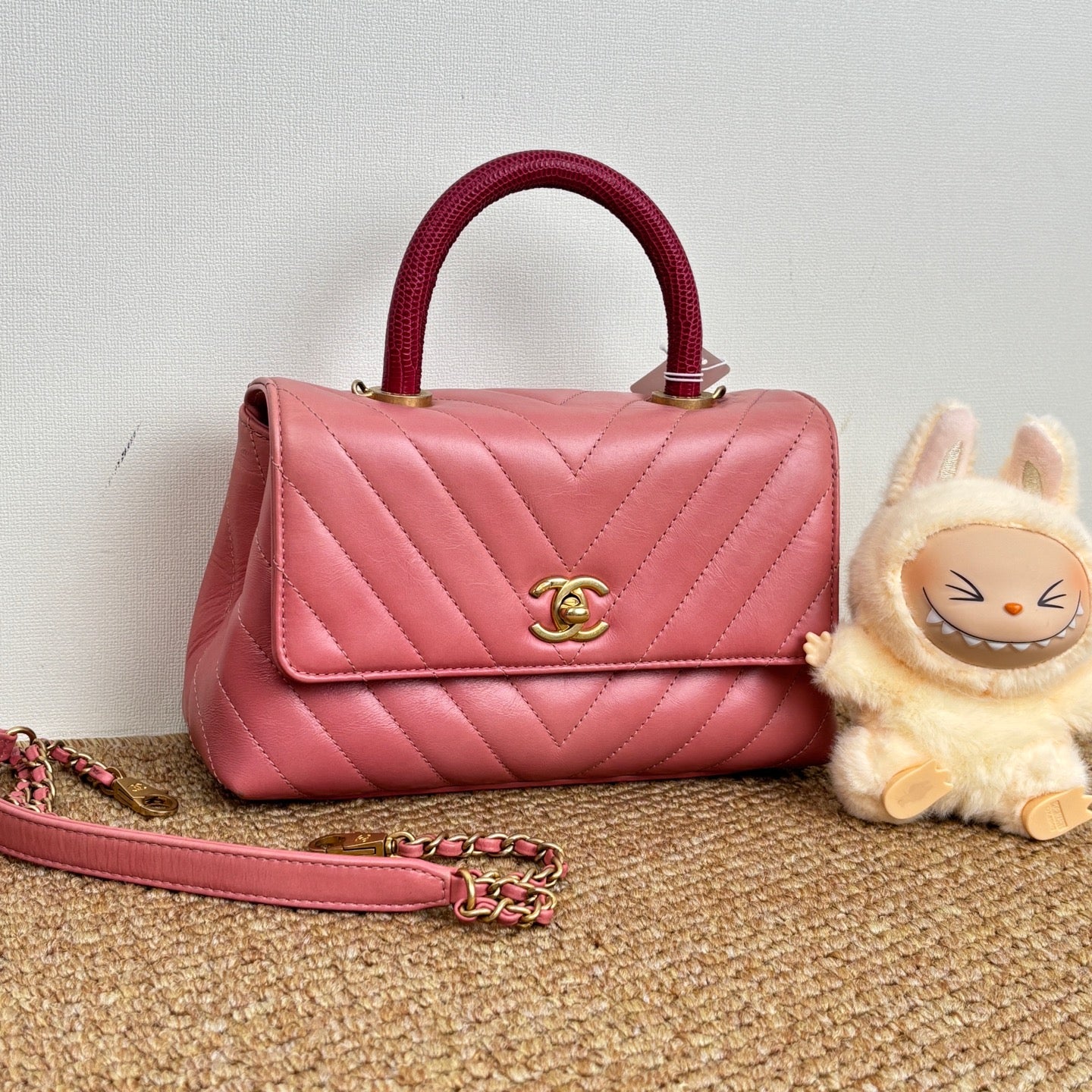 Chanel Coco Handle Bag in Grained Calfskin & Ruthenium-Finish Metal A92990-B06818-94305