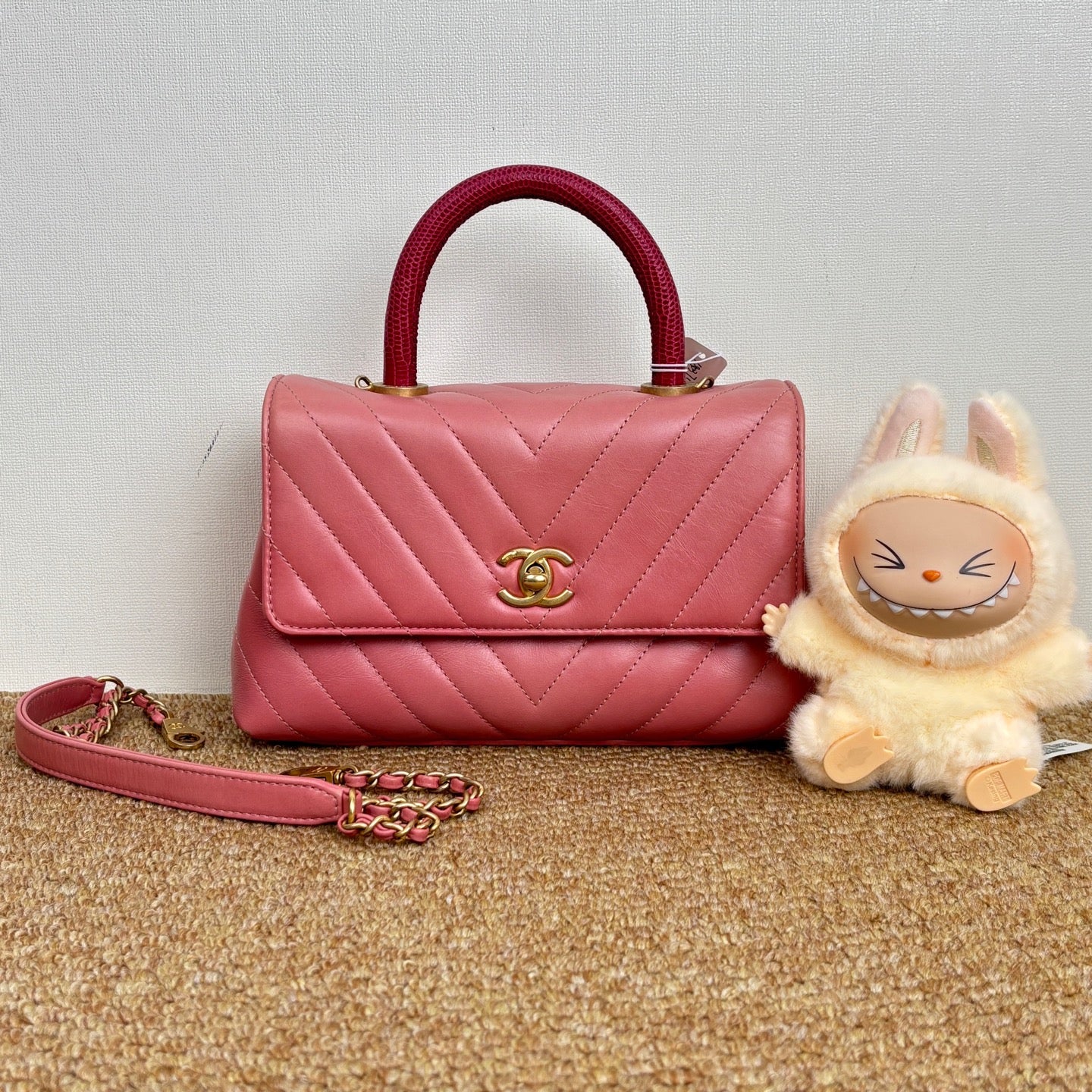 Chanel Coco Handle Bag in Grained Calfskin & Ruthenium-Finish Metal A92990-B06818-94305