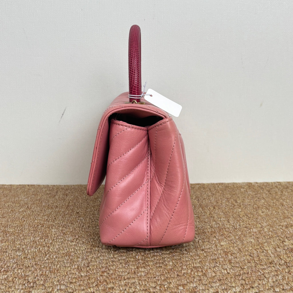 Chanel Coco Handle Bag in Grained Calfskin & Ruthenium-Finish Metal A92990-B06818-94305