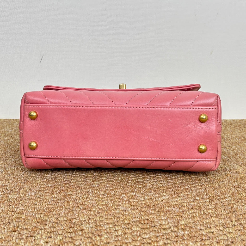 Chanel Coco Handle Bag in Grained Calfskin & Ruthenium-Finish Metal A92990-B06818-94305