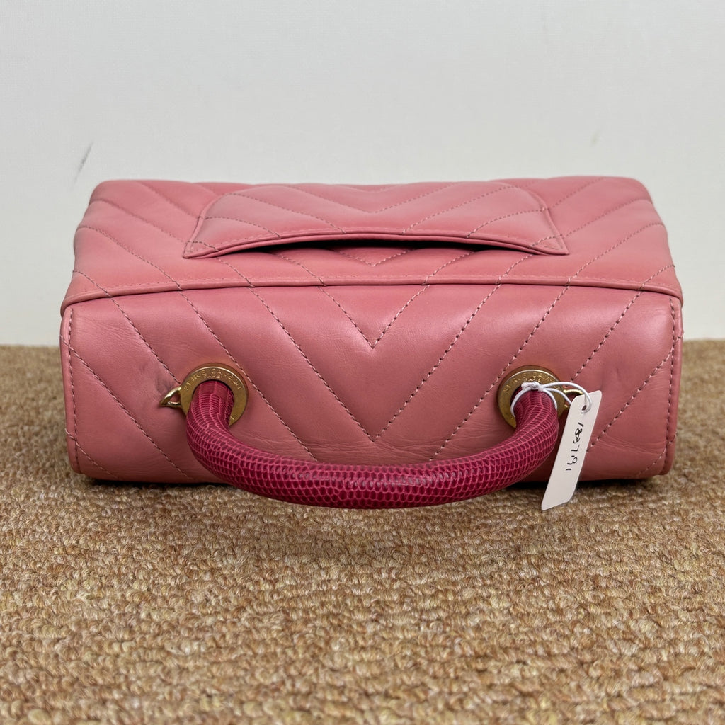 Chanel Coco Handle Bag in Grained Calfskin & Ruthenium-Finish Metal A92990-B06818-94305