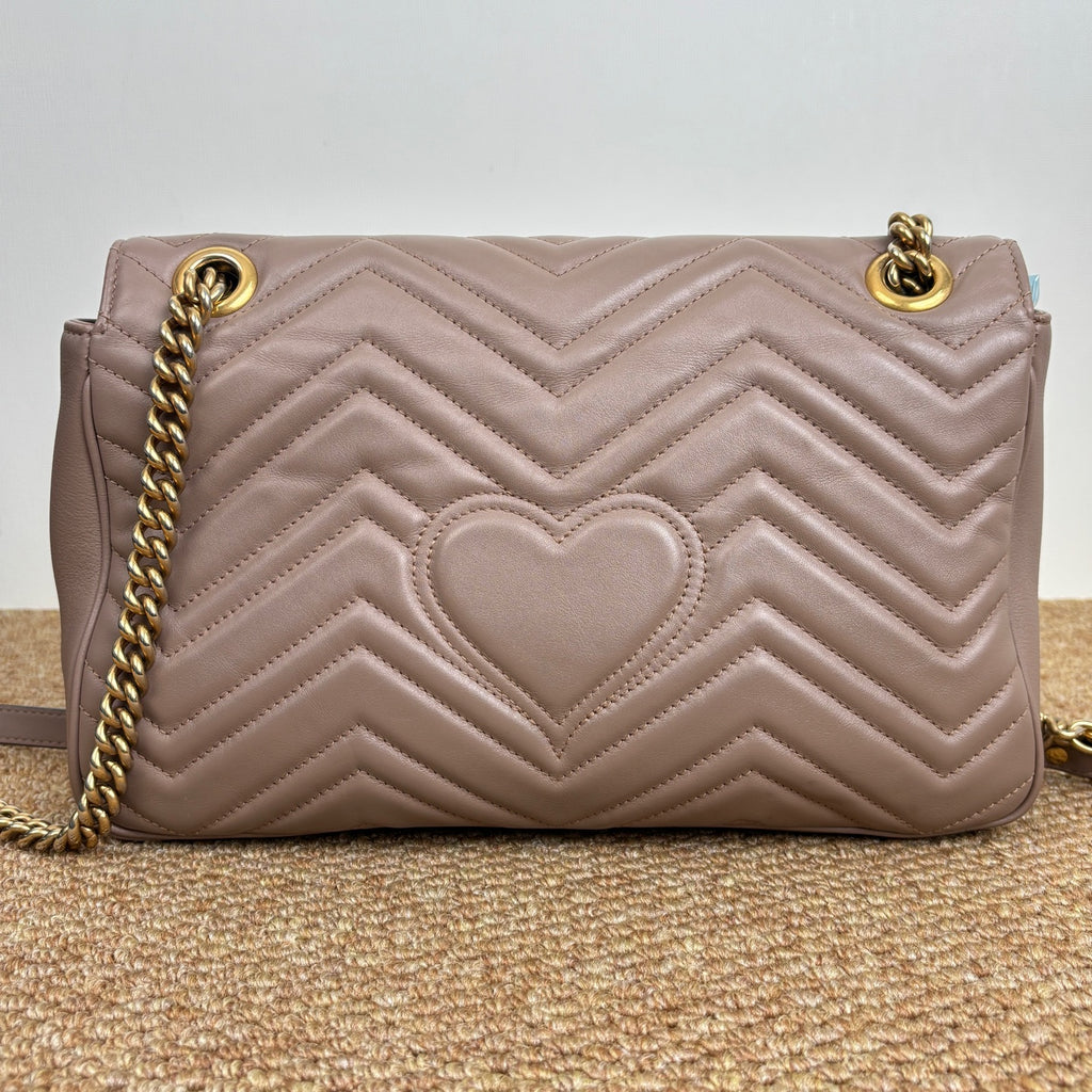 Gucci GG Marmont medium shoulder bag in quilted chevron leather 443497 DTDIT 5729