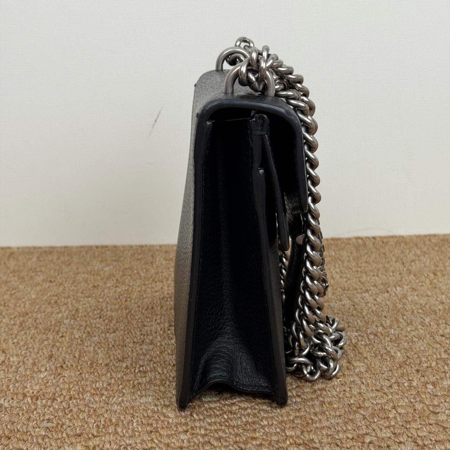 Gucci Dionysus mini bag in black leather with crystal-embellished tiger head closure 421970 CAOGN 8176