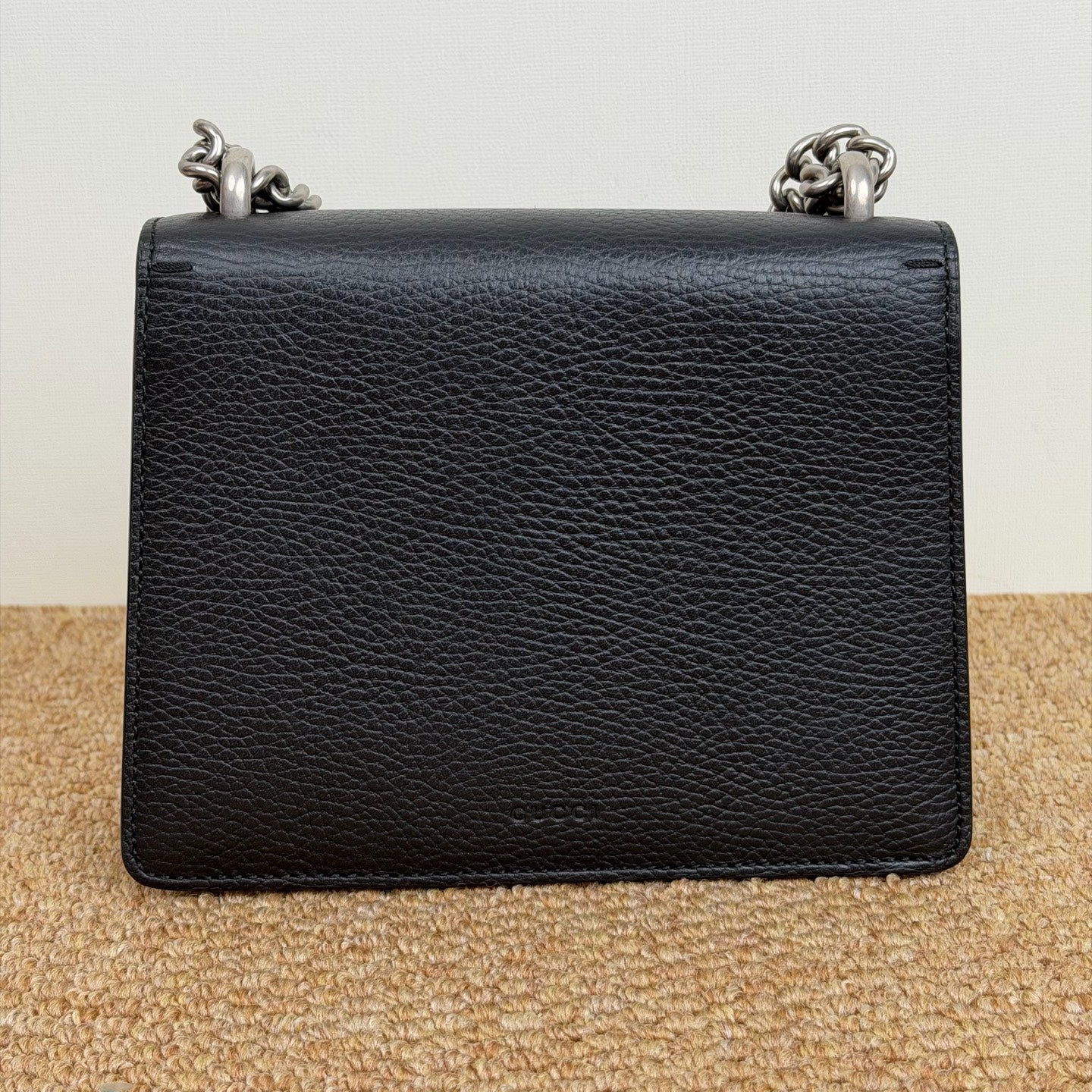 Gucci Dionysus mini bag in black leather with crystal-embellished tiger head closure 421970 CAOGN 8176