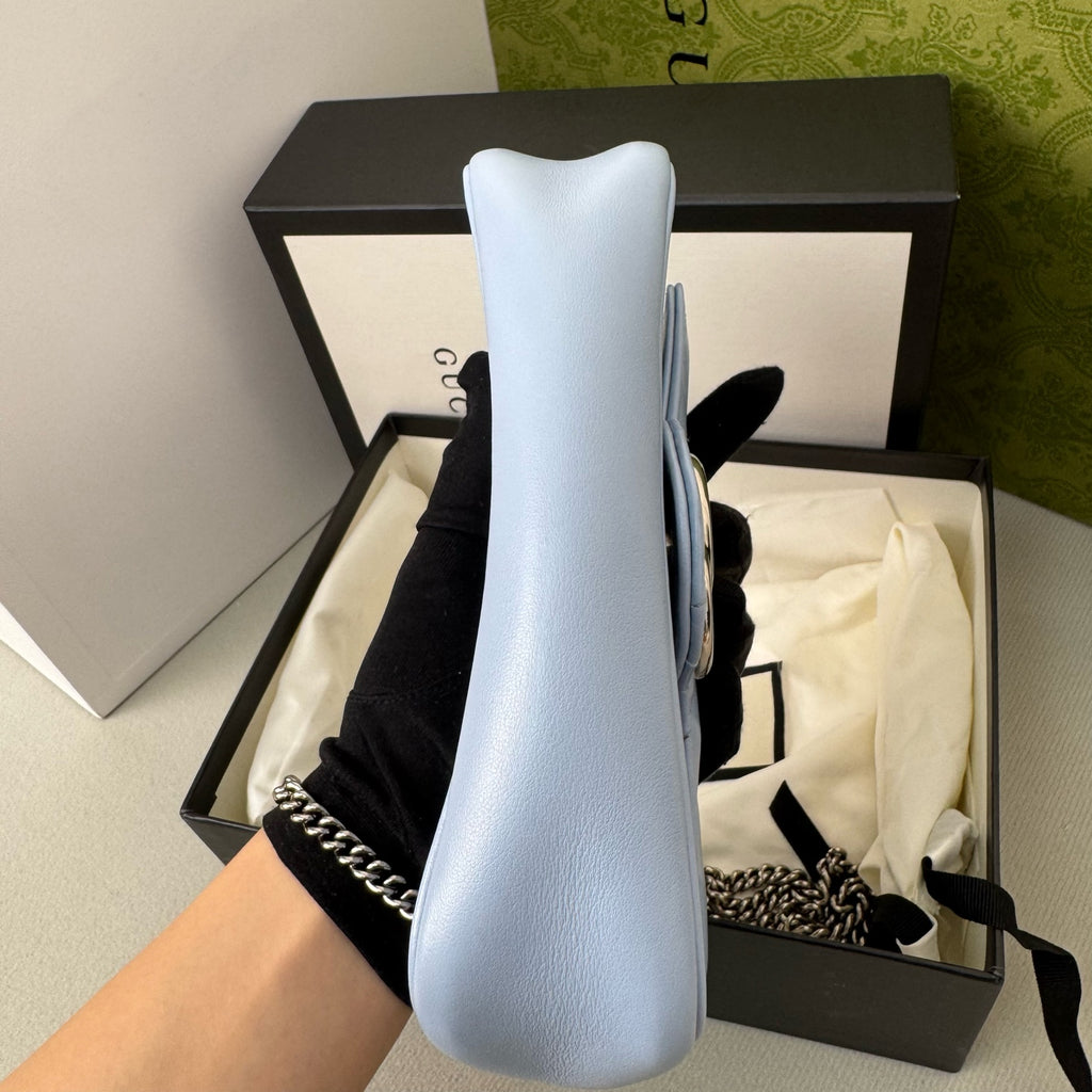 Gucci GG Marmont ultra mini bag in quilted chevron leather 476433-DTDCP-4928