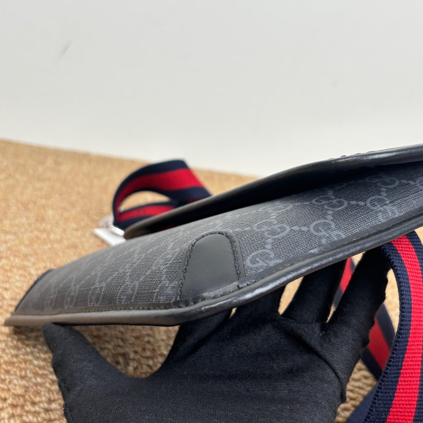 Gucci Ophidia belt bag in black and grey GG Supreme canvas 598113K5RLN1095