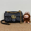 Gucci GG Marmont medium shoulder bag in quilted chevron leather 446744DTDIT10