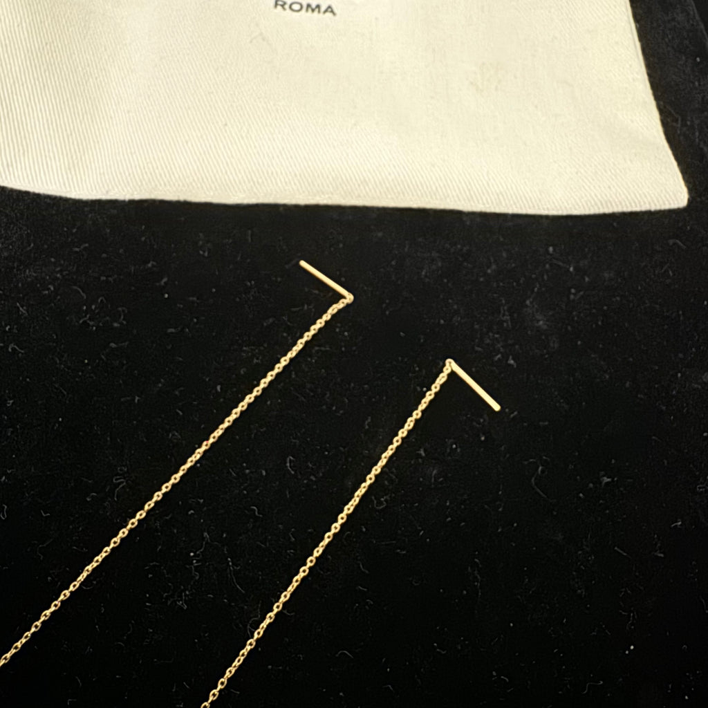 Fendi F Is Fendi Logo Chain Threader Earrings