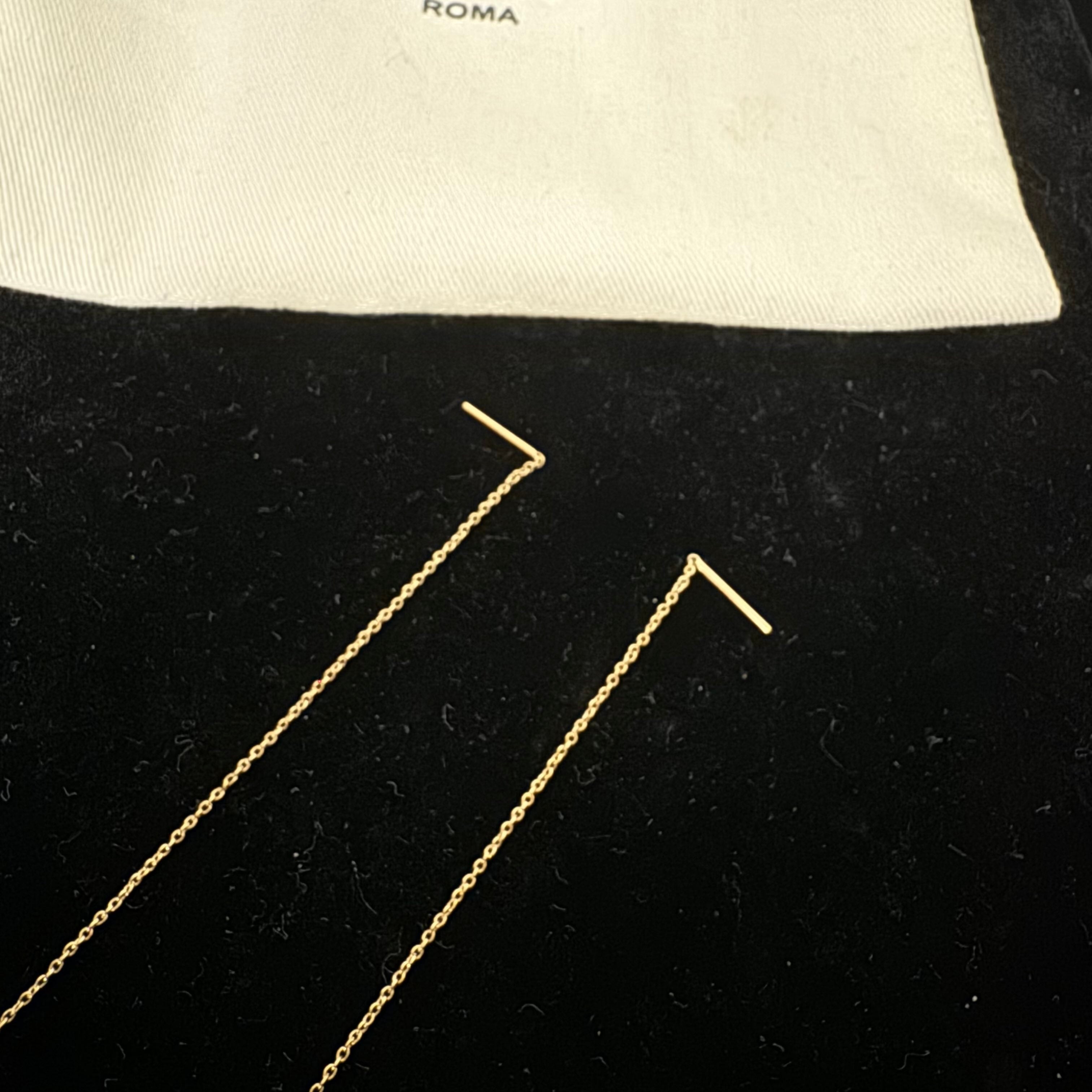 Fendi F Is Fendi Logo Chain Threader Earrings