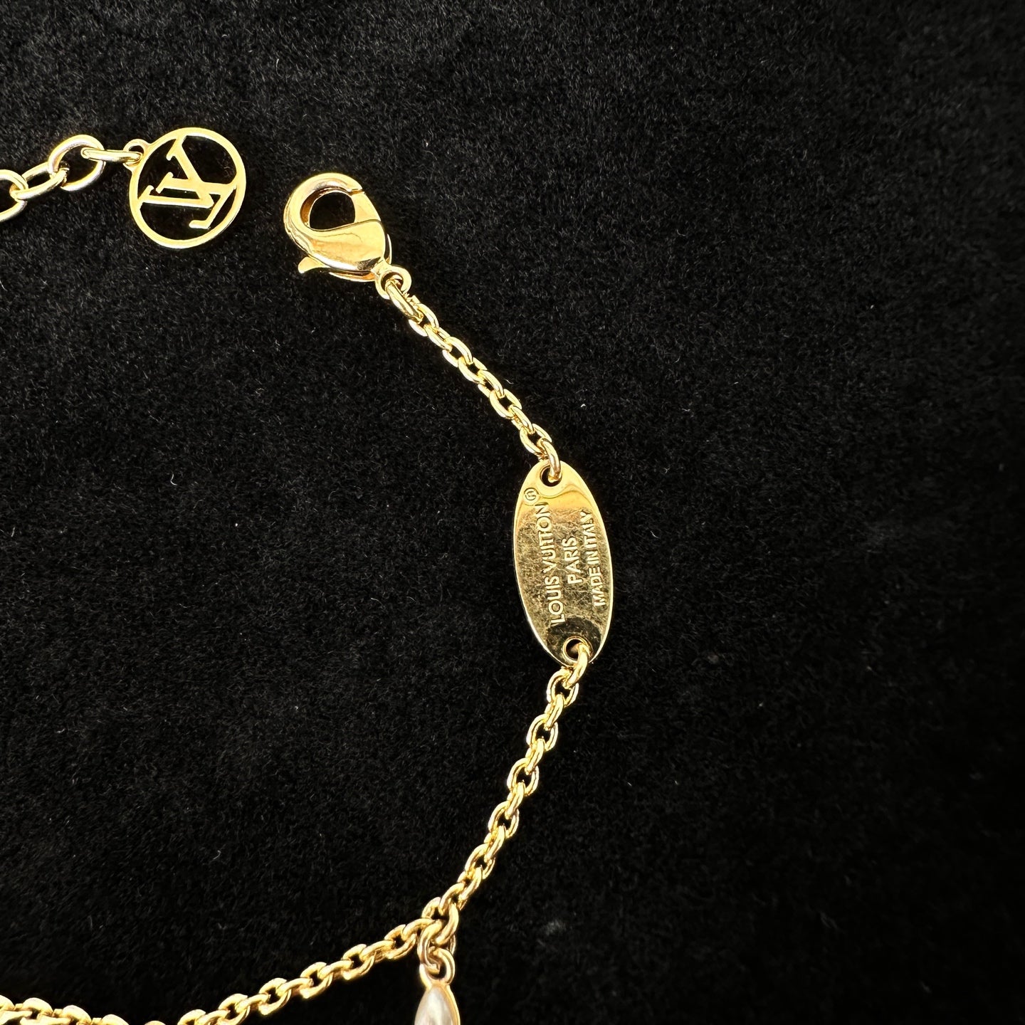 Louis Vuitton Floragram Bracelet, Gold-Tone Metal M0940A