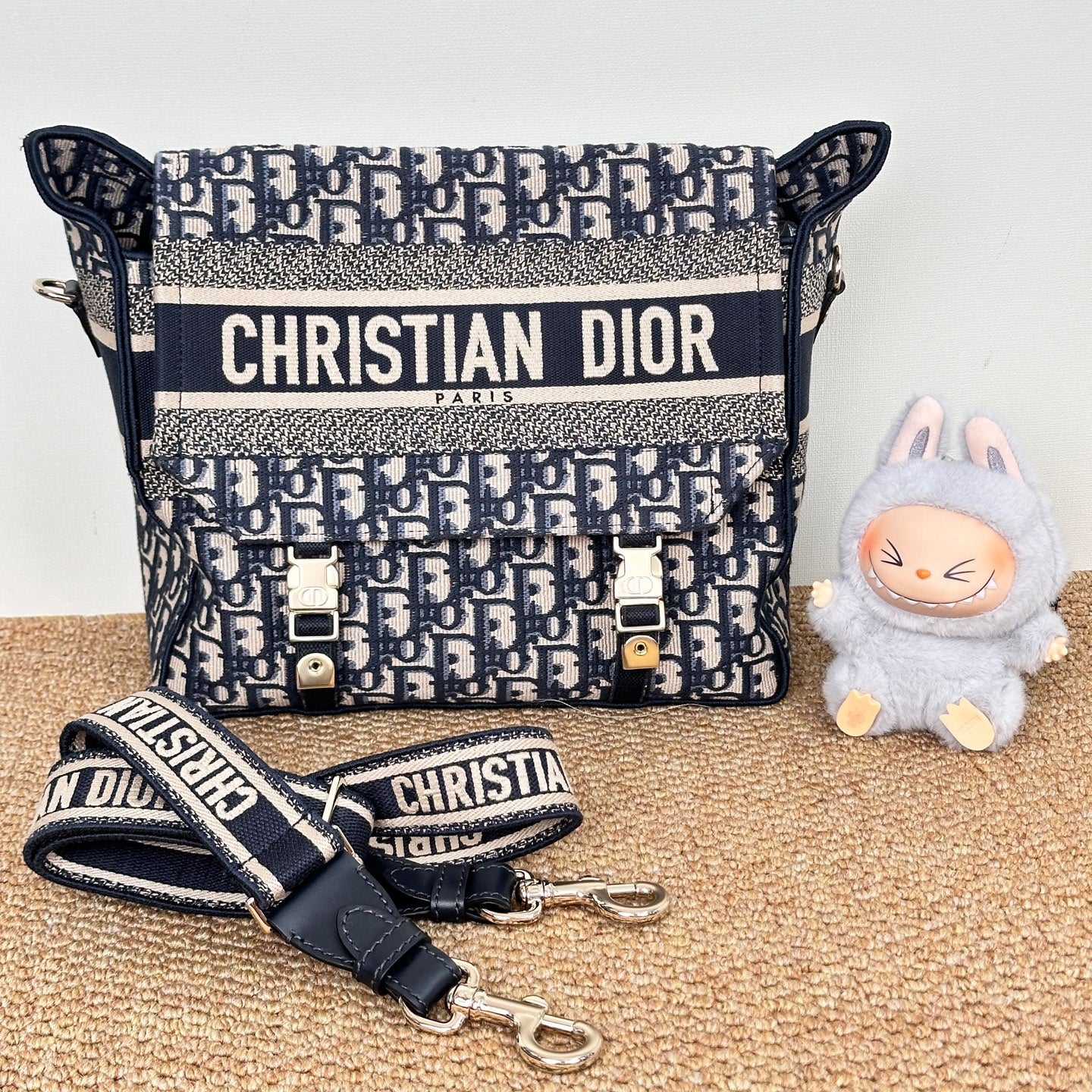 Medium Diorcamp Bag Blue Dior Oblique Embroidery M1240ORIW_M928