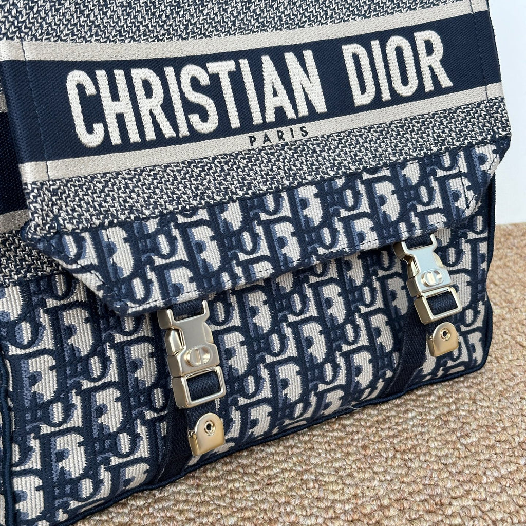 Medium Diorcamp Bag Blue Dior Oblique Embroidery M1240ORIW_M928